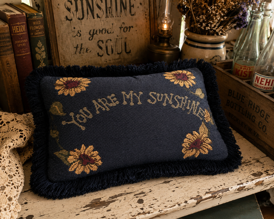 You Are My Sunshine Fringe Accent Pillow