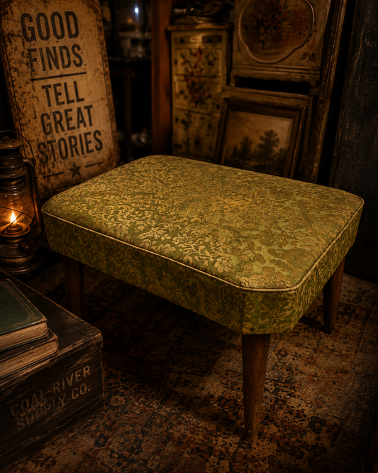 Green Upholstered Footstool