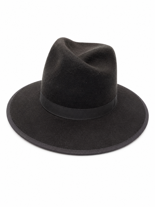 Black Felt Fedora Hat