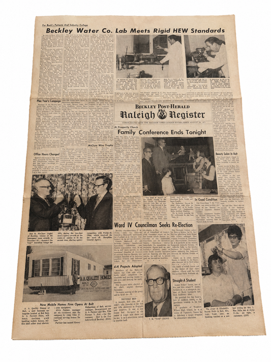 1971 Beckley Post-Herald Raleigh Register Newspaper Page