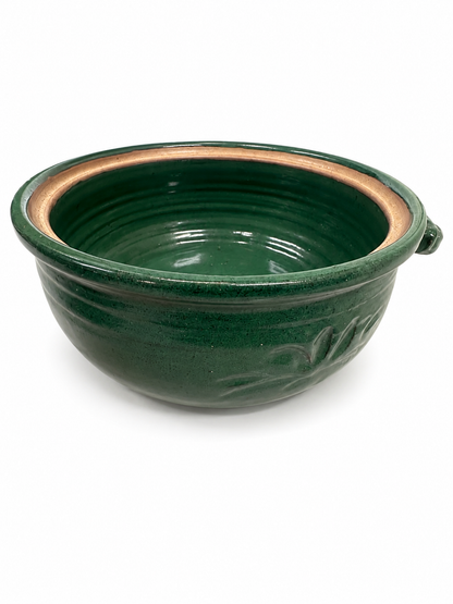 Green Glazed Pottery Bowl