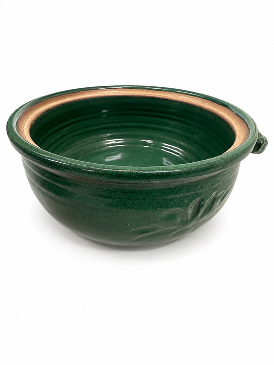 Green Glazed Pottery Bowl