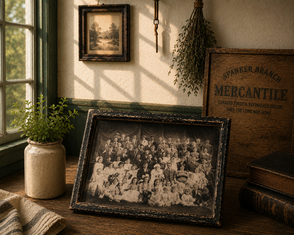 Vintage Framed Family Portrait Photograph